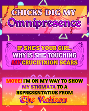 Load image into Gallery viewer, Niche Catholic Upbringing Bumper Stickers