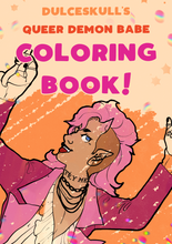 Load image into Gallery viewer, Queer Demon Babe Coloring Book!