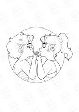 Load image into Gallery viewer, Queer Demon Babe Coloring Book!