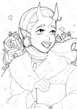 Load image into Gallery viewer, Queer Demon Babe Coloring Book!