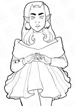 Load image into Gallery viewer, Queer Demon Babe Coloring Book!