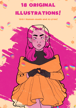 Load image into Gallery viewer, Queer Demon Babe Coloring Book!