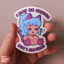 Load image into Gallery viewer, Cringe Kitty Vinyl Sticker
