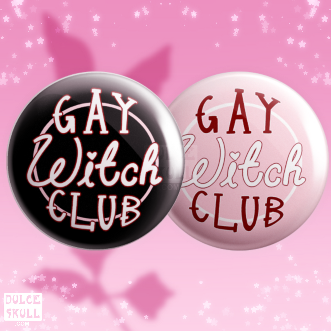 Gay Witch Club Button