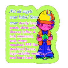 Load image into Gallery viewer, Blue Collar PPE Angel Sticker
