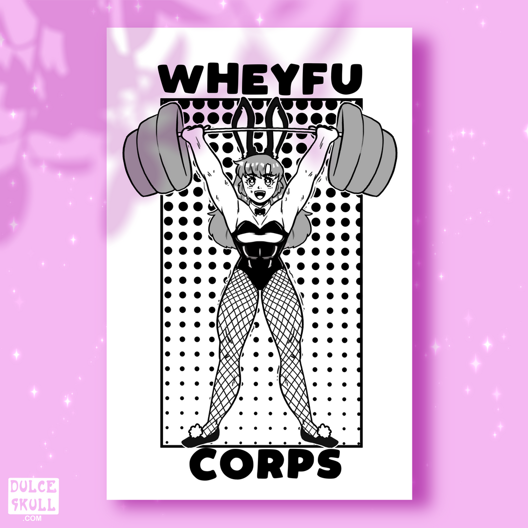 Wheyfu Corps Barbell Print