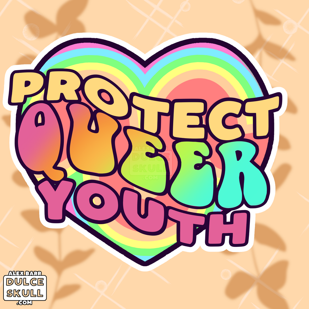 3” Vinyl Protect Queer Youth Vinyl Sticker